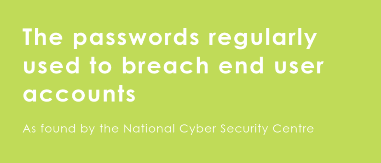 What Passwords are Regularly Used to Breach Accounts?